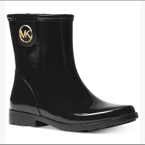 Black Benji Rain Euc Boots/Booties Micheal Kors - Picture 1 of 6